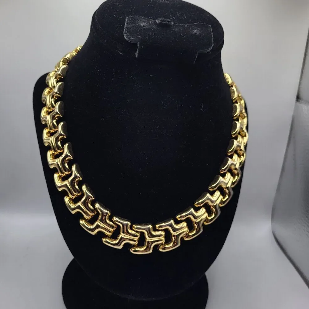 Vintage 80s Thick Gold Chain 18in